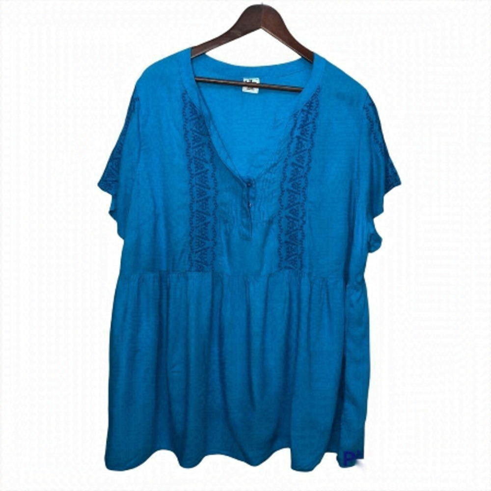 PENNINGTON'S DC Blue Tunic Blouse Size 1x
